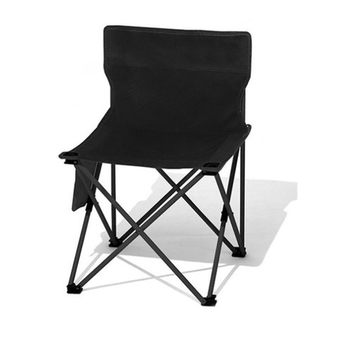 Cadeira Pequena Portatil Banqueta Dobravel Leve Camping Pesca Praia Adulto/Criança Preta Wct