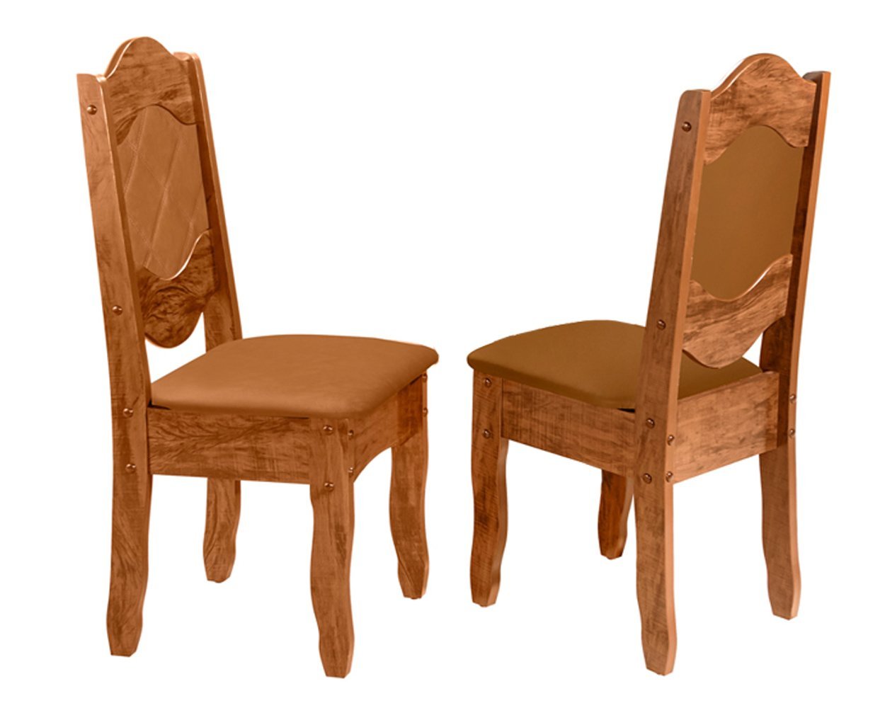 Kit Conjunto 4 Cadeiras Imperial Vintage Clássica Estofadas Elegante Moveis House Kit Conjunto Cadei - 2