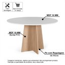 Ver imagem 2 de Mesa de Jantar Redonda 120cm 6 Lugares Isabela MDF Branco e Jade - Straub Web
