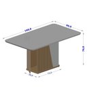 Ver imagem 4 de Mesa de Jantar Harmonia 6 Lugares com Tampo de Vidro Naturale/Off White