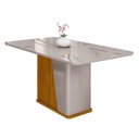 Ver imagem 2 de Mesa de Jantar Harmonia 6 Lugares com Tampo de Vidro Naturale/Off White