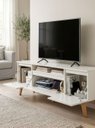 Ver imagem 2 de Rack para TV 150cm MDF Dallas On Móveis:Branco BP