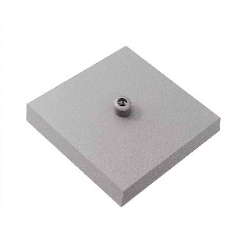 Kit 15 Canopla Lustre Pendente Quadrado 12x12x2cm Cinza - 1