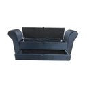 Ver imagem 4 de RECAMIER PUFF BAÚ SAPATEIRA COM BRAÇOS E GAVETA 1,58 CM PARA CAMA BOX QUEEN SIZE - PRETO