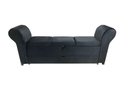 Ver imagem 2 de RECAMIER PUFF BAÚ SAPATEIRA COM BRAÇOS E GAVETA 1,58 CM PARA CAMA BOX QUEEN SIZE - PRETO