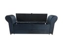 Ver imagem 6 de RECAMIER PUFF BAÚ SAPATEIRA COM BRAÇOS E GAVETA 1,58 CM PARA CAMA BOX QUEEN SIZE - PRETO