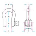 Ver imagem 2 de Manilha 3/4" Curva com Pino Roscado Alloy Pesada - Black