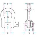 Ver imagem 2 de Manilha 5/8" Curva com Pino Roscado Alloy Pesada