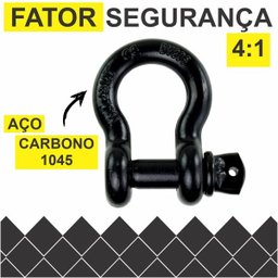 Manilha Curva 5/8" Reforçada com Pino Roscado Alloy - 2