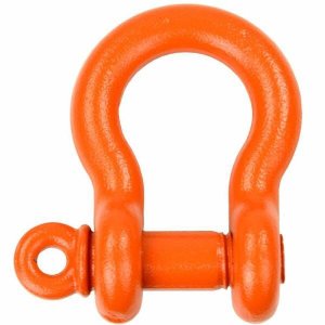 Manilha 3/4" Curva com Pino Roscado Alloy Pesada - Laranja