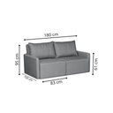 Ver imagem 7 de Sofá Cama Dubai Retratil e Reclinavel 3 Lugares em Linho Sofatec