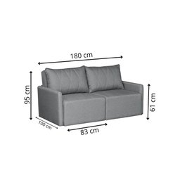 Sofá Cama Dubai Retratil e Reclinavel 3 Lugares em Linho Sofatec - 7