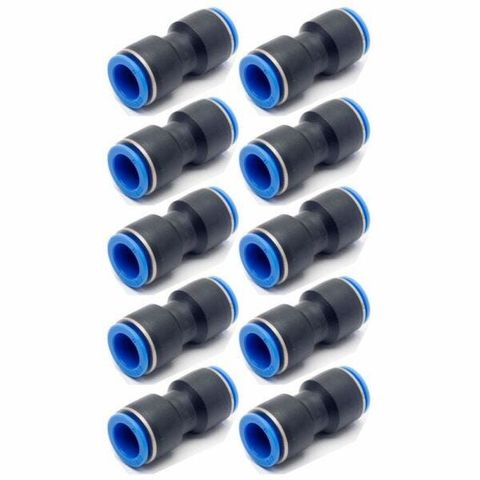 Conexão Pneumática Emenda Reta Push-in Mang. 12mm X 12mm