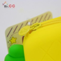 Estojo Material Escolar Abacaxi Silicone Perfumada + - 2