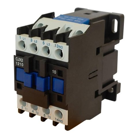 Chave Contatora Tripolar 12a Cjx2-1210 3p+1na Bobina 220v