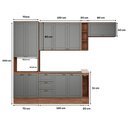 Ver imagem 7 de Cozinha Compacta 6 Peças Milla Flex Armário e Balcão Nogal e Cinza Carraro