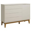 Ver imagem 1 de Cômoda com Porta Classic Elfe Areia Acetinado Amadeirado - Reller