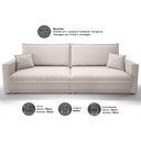 Ver imagem 3 de Sofá Tango 2,60m sem Caixa, Retrátil e Reclinável Velosuede Areia - Netsofás