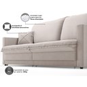 Ver imagem 6 de Sofá Tango 2,60m sem Caixa, Retrátil e Reclinável Velosuede Areia - Netsofás
