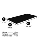 Ver imagem 2 de Tampo para Balcão Gabinete de Cozinha Flat 120cm Mdp Preto - Desk Design