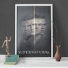 Quadro Decorativo A2 Supernatural Série Poster Moldura Branca Sam Dean Castiel QB42x60-210 - 2