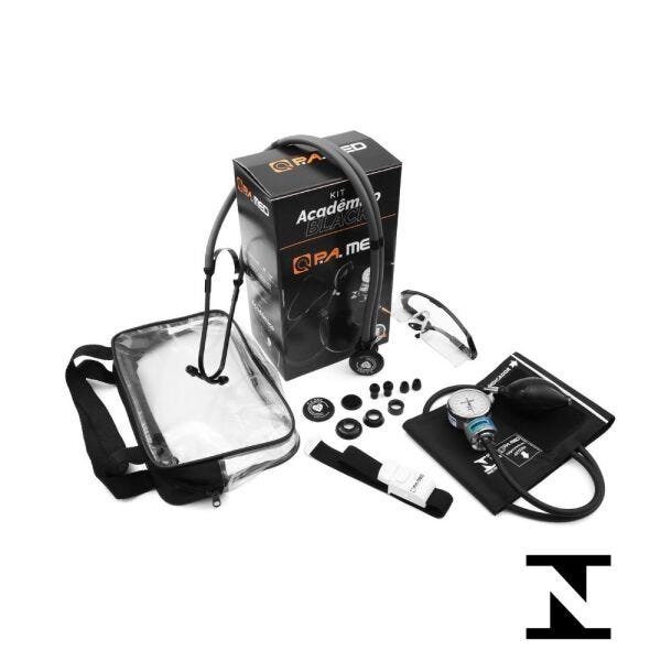 Kit Enfermagem Acadêmico CINZA BLACK PAMED Completo Garantia - 1