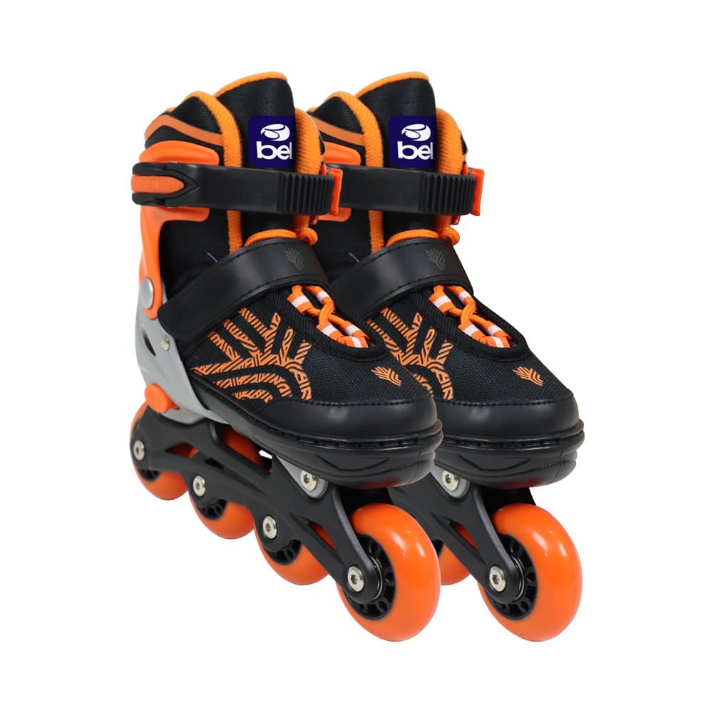 Patins Inline Flexx 3.0 Ajustável Laranja (M) Bel