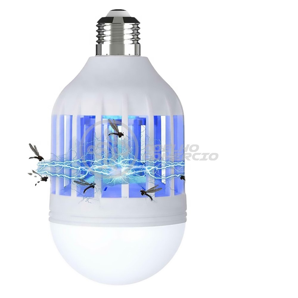 Lâmpada Luz Led Branco 15w Atrai Choque Mosquito Insetos Pernilongo Moscas - 15