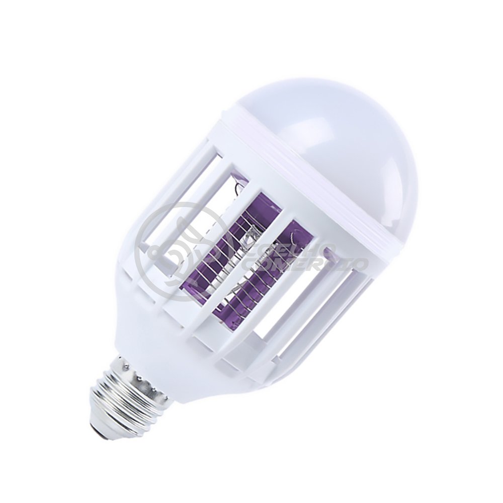 Lâmpada Luz Led Branco 15w Atrai Choque Mosquito Insetos Pernilongo Moscas - 8