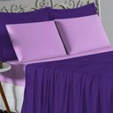 Ver imagem 3 de Jogo Cama Casal Nobre 4 Peças Lençol Elástico 30cm Altura 100% Algodão Roxo Lilás