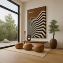 Ver imagem 3 de Quadro Canvas Vintage Brown 40x30cm Mold Branca