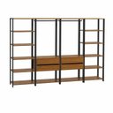 Ver imagem 3 de Guarda-Roupa Closet Modulado Siena 264cm 4 Gavetas 2 Cabideiros e 12 Prateleiras Yescasa Marrom/Cedro Madeirado/Preto