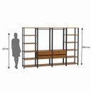 Ver imagem 5 de Guarda-Roupa Closet Modulado Siena 264cm 4 Gavetas 2 Cabideiros e 12 Prateleiras Yescasa Marrom/Cedro Madeirado/Preto