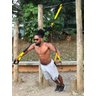 Fita De Treinamento Suspenso Kit Para Treino Funcional Suspensão Pilates Trx - Preto - 5
