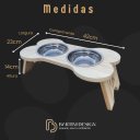 Ver imagem 6 de Comedouro Elevado Ergonômico – Osso - Médio 42x23x14