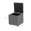 Ver imagem 4 de Baú Banqueta Organizador Porta Itens Quadrado Compacto Casa