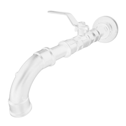 TORNEIRA DESIGN INDUSTRIAL PVC 1/2" PAREDE LONGA - MADARELI: BRANCO