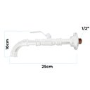 Ver imagem 4 de TORNEIRA DESIGN INDUSTRIAL PVC 1/2" PAREDE LONGA - MADARELI: BRANCO