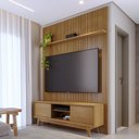 Ver imagem 3 de Painel e Bancada Tv 65 Pol 245x179 Cm Milo Cumaru Madetec