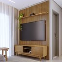Ver imagem 2 de Painel e Bancada Tv 65 Pol 245x179 Cm Milo Cumaru Madetec