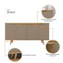 Ver imagem 4 de Buffet Grace Cinza Fendi/hannover - Casa D Móveis