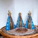 Ver imagem 3 de Imagem Nossa Senhora Aparecida em Madeira Entalhada a Mão Pequena
