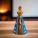 Ver imagem 4 de Imagem Nossa Senhora Aparecida em Madeira Entalhada a Mão Pequena