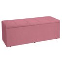 Ver imagem 4 de Kit Cabeceira e Calçadeira Baú Casal 1,40m Roma Suede Rosa - Pallazio