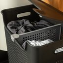 Ver imagem 7 de Cesto de Roupas com Duplo Compartimento ou 50L Linha Flow - Preto