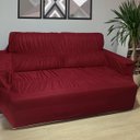 Ver imagem 4 de Capa para Sofá Retrátil Lara 2 Lugares 1,70m X 1,10m Resistente Elasticada Vermelha