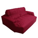 Ver imagem 1 de Capa para Sofá Retrátil Lara 2 Lugares 1,70m X 1,10m Resistente Elasticada Vermelha
