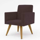 Ver imagem 2 de Kit de Poltronas Talita C/ Puff - Suede Marrom - Poltronas Decorativas