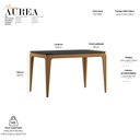 Ver imagem 2 de Mesa de Jantar Aurea 120x80 cm com Vidro Cinamomo Preto - New Ceval