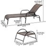 Conjunto 2 Espreguiçadeiras Catar com 7 Regulagens e Mesa de Centro para Piscina, Varanda, Jardim -  - 3